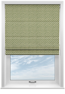 Land & Shore Dawn, Green - Roman Blind